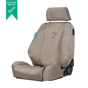 Nissan Navara (2014-2017) D23 Series 1 & 2 Black Duck Canvas Front And Rear Seat Covers - NN152ABC NN154