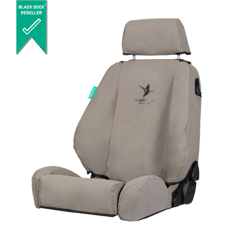 Mitsubishi Pajero (2007-2011) NT GL & GLX Without Side Airbags Black Duck® SeatCovers - MPJ172 MPJ177 MPJ09CON MPJ17DR
