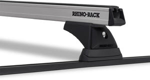 Mitsubishi Pajero (2000-2006) NM - NP 4dr 4WD LWB Heavy Duty RCH Trackmount Silver 2 Bar Roof Rack JB0863 Rhino Rack