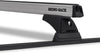 Mitsubishi Pajero (2000-2006) NM - NP 4dr 4WD LWB Heavy Duty RCH Trackmount Silver 2 Bar Roof Rack JB0863 Rhino Rack