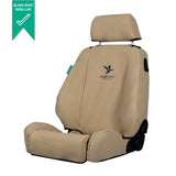 Holden Colorado (2014-2020) RG Dual Cab & Space Cab Black Duck Canvas Front and Rear Seat Covers - IDM122ABC HC127AR HC147AR
