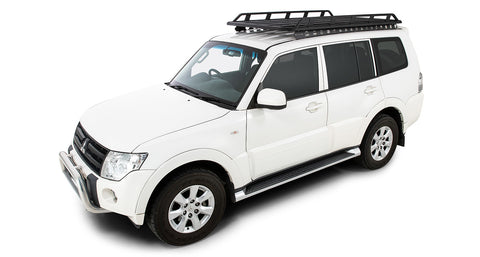 Mitsubishi Pajero (2006-2020) NS-NX 4dr 4WD LWB (With Roof Rails) Pioneer Tradie (2128mm x 1236mm) JB0716 Rhino Rack