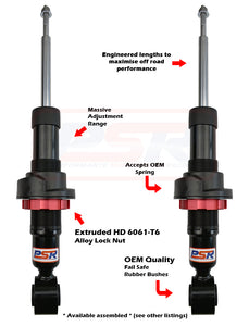 Ford Ranger (2015-2018) PSR  PX MK3 08-18 On PSR TTG Front 2-4" Adjustable Shock Absorber (Also Suits MK2 Everest)