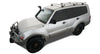 Mitsubishi Pajero (2000-2006) NM - NP 4dr 4WD LWB Heavy Duty RLTP Trackmount Silver 3 Bar Roof Rack JA0759 Rhino Rack