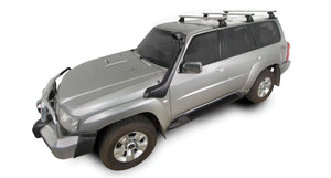 Nissan Patrol (1997-2016) GU, Y61 4dr 4WD LWB Vortex RL110 Silver 3 Bar Roof Rack JA2692 Rhino Rack