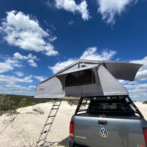 Rooftop Tent/ Tub Rack/ Rollercover Package - 2 Person Soft Shell Tent (LONG STYLE)