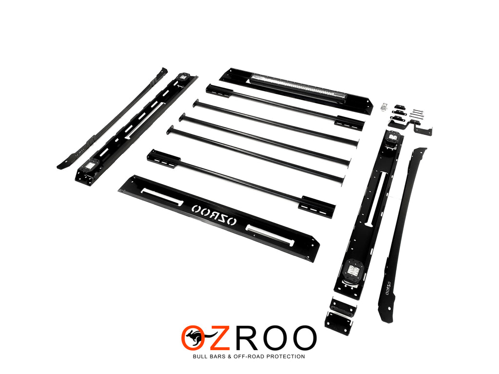 Toyota Hilux (9715) KZN & KUN Roof Rack W/ Integrated Light bar PPD