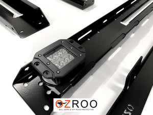 Mitsubishi Triton (2006-2015) ML MN Dual Cab ULTIMATE Roof Rack - Integrated Light Bar & Side lights