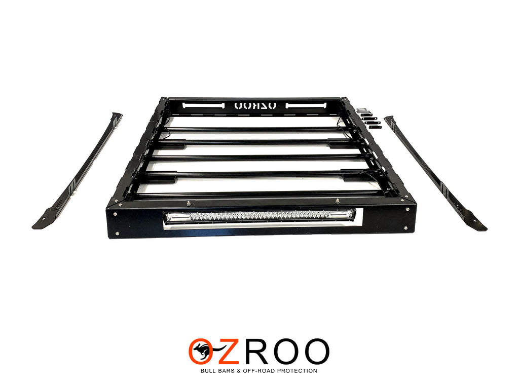 Mitsubishi Triton (2015-2023) MQ MR Dual Cab ULTIMATE Roof Rack - Integrated Light Bar & Side lights