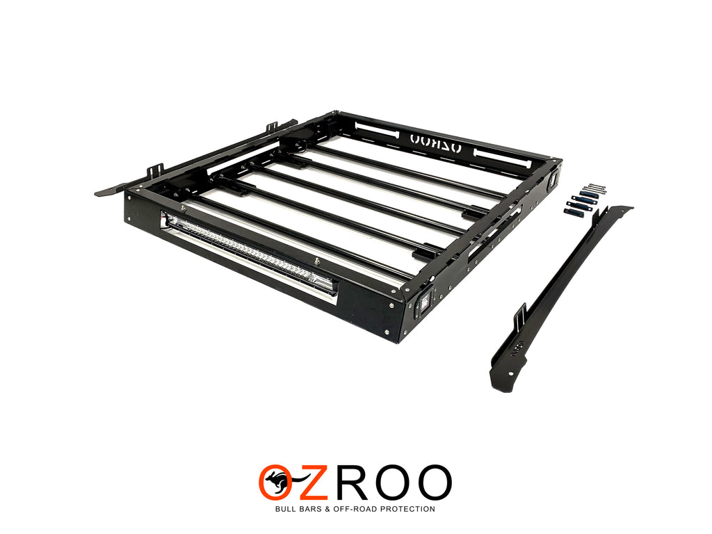 Mitsubishi Triton (2015-2023) MQ MR Dual Cab ULTIMATE Roof Rack - Integrated Light Bar & Side lights