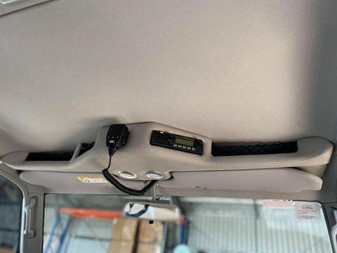 Toyota Landcruiser (2022-2025) AFTER 09/22 76 Series Bulge Shape Centre Roof Console (DIN Sized UHF Slot) - Cruiser Consoles
