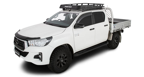 Toyota Hilux (2015-2023) Gen 8 4dr Ute Double Cab Pioneer Tray (1400mm x 1140mm) with Backbone JC-00303 Rhino Rack