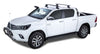 Toyota Hilux (2015-2024) Gen 8 4dr Ute Double Cab Vortex 2500 Black 2 Bar Roof Rack JA7997 Rhino Rack