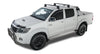 Toyota Hilux (2005-2015) Gen 7 4dr Ute Dual Cab Vortex 2500 Black 2 Bar Roof Rack JA2139 Rhino Rack