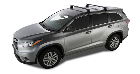 Toyota Kluger (2014-2021) (GX) Gen3, XU50 5dr SUV Bare Roof Vortex 2500 Black 2 Bar Roof Rack JA6010 Rhino Rack