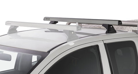 Mitsubishi Triton (2015-2023) Gen5 Heavy Duty RLT600 Ditch Mount Silver 1 Bar Roof Rack (Rear) JA8811 Rhino Rack