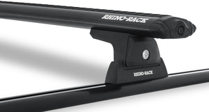 Toyota Tundra (2007-2020) 4dr Ute Crew Max Vortex RLT600 Trackmount Black 1 Bar Roof Rack JA8117 Rhino Rack