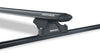 Mitsubishi Pajero (2000-2006) NM - NP 4dr 4WD LWB Vortex RLTP Trackmount Black 3 Bar Roof Rack JA2562 Rhino Rack