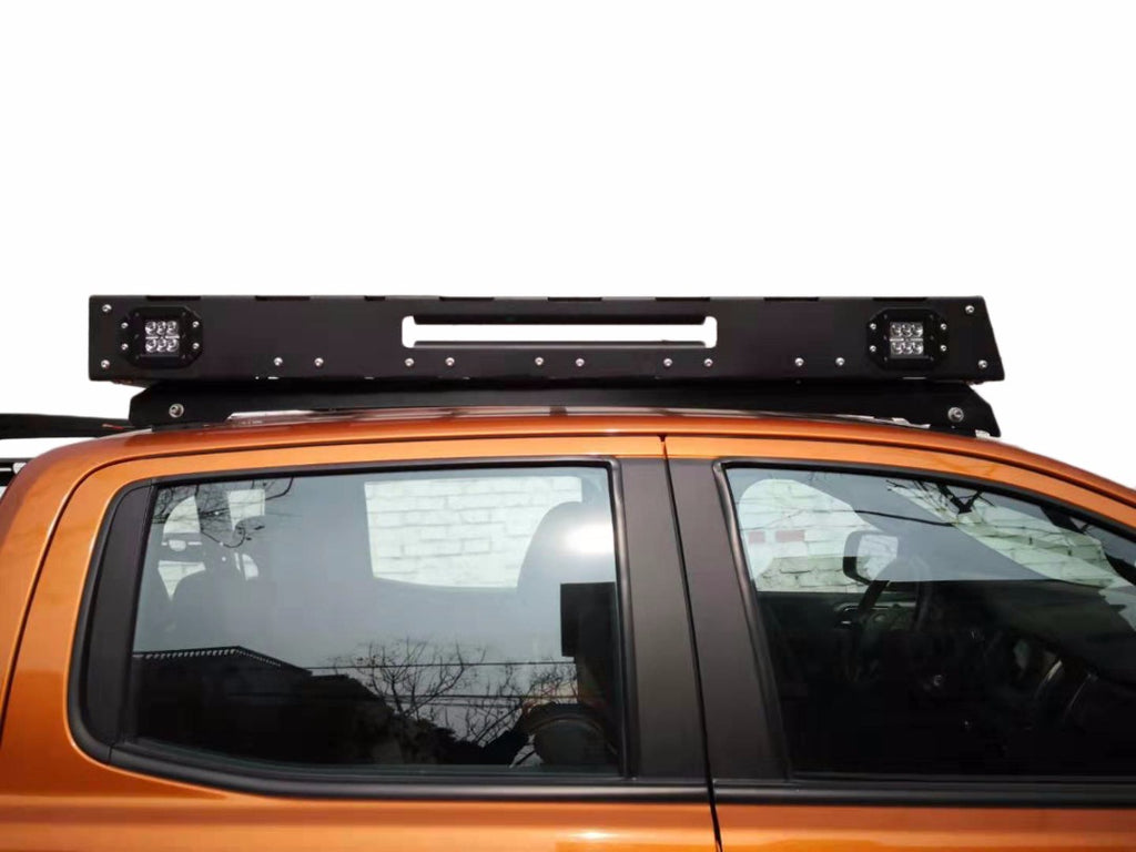 Mitsubishi Triton (2015-2023) MQ MR Dual Cab ULTIMATE Roof Rack - Integrated Light Bar & Side lights