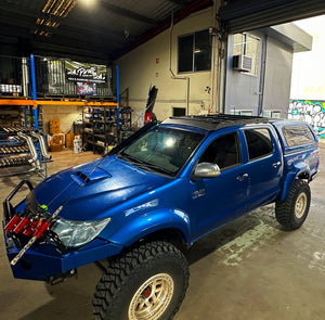 Totoyta Hilux (2005-2015) KUN N70 Dual Cab Slim Line Roof Rack - Meredith Metal Works