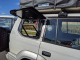 Toyota Prado 90 Series Emu Wing Window Vehicle Access - FLAT ALUMINIUM
